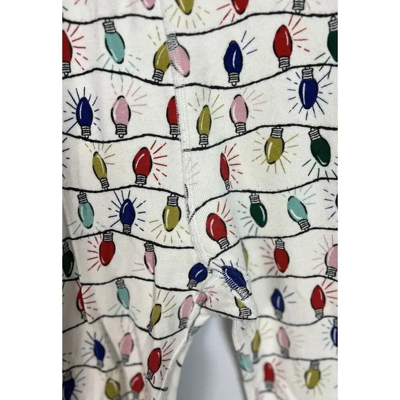 Hanna Andersson Holiday Long John Pajama Set Bright Bulbs Size 10 Child Kids - Picture 8 of 8